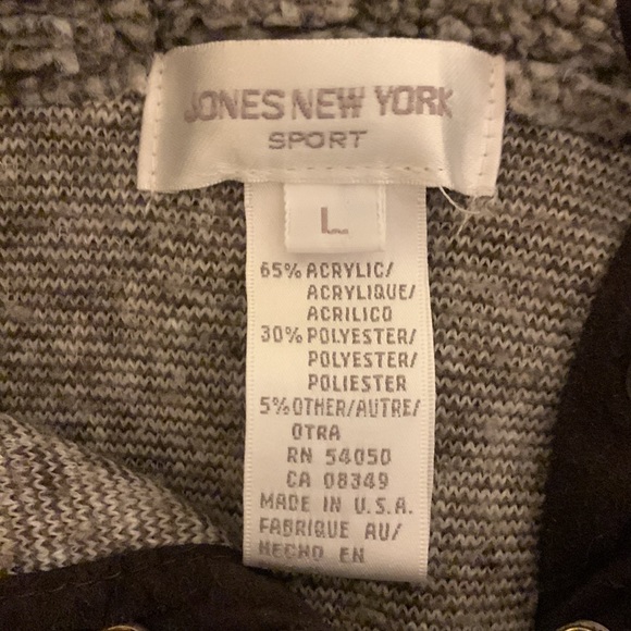 Jones New York Sport 1/4 Button Up Turtleneck Sweater - Picture 3 of 3